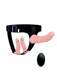 Женский страпон с 3 насадками и вибрацией - Erowoman-Eroman - купить с доставкой в Балашихе