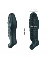 Серая силиконовая насадка на пенис с подхватом Manwan Ryzer - Manwan - в Балашихе купить с доставкой