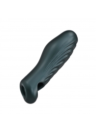 Серая силиконовая насадка на пенис с подхватом Manwan Ryzer - Manwan - в Балашихе купить с доставкой