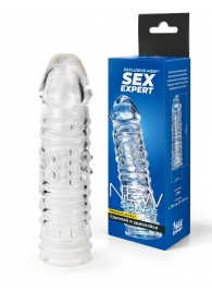Прозрачная закрытая насадка на пенис - 17 см. - Sex Expert - в Балашихе купить с доставкой