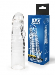 Прозрачная закрытая насадка на член - 15 см. - Sex Expert - в Балашихе купить с доставкой