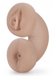 Телесный люминесцентный двусторонний мастурбатор Tasha - Blush Novelties - в Балашихе купить с доставкой