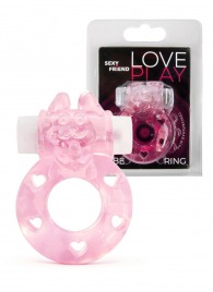 Розовое эрекционное виброкольцо в форме зайчика - 1137 - в Балашихе купить с доставкой