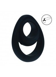 Черное эрекционное кольцо Double Ergo Silicone Cockring - Shots Media BV - в Балашихе купить с доставкой