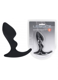 Черная анальная пробка для массажа простаты Double Ripple Silicone Prostate Massager - Shots Media BV - в Балашихе купить с доставкой