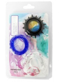 Набор из 3 эрекционных колец разного цвета и рельефа - Boys of Toys - в Балашихе купить с доставкой