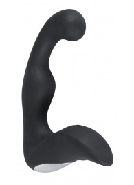 Черный перезаряжаемый стимулятор простаты с вибрацией - 14,6 см. - Orion - в Балашихе купить с доставкой