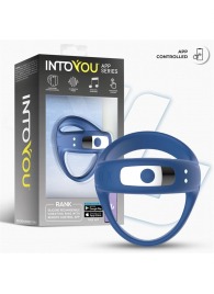 Синее интерактивное эрекционное виброкольцо Rank - Intoyou - в Балашихе купить с доставкой