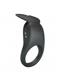 Черное перезаряжаемое виброкольцо Carlton - Baile - в Балашихе купить с доставкой