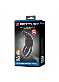 Черное перезаряжаемое виброкольцо Goodwin - Baile - в Балашихе купить с доставкой