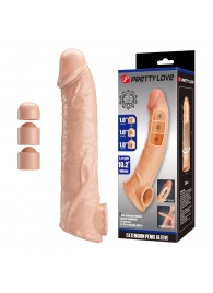Телесный фаллоудлинитель с подхватом мошонки Silas - 26 см. - Baile - в Балашихе купить с доставкой