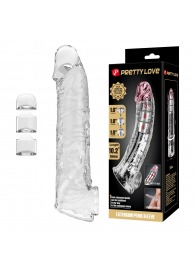 Прозрачный фаллоудлинитель с подхватом мошонки Silas - 26 см. - Baile - в Балашихе купить с доставкой