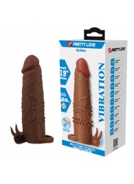 Коричневая насадка на пенис Quillon - 20 см. - Baile - в Балашихе купить с доставкой