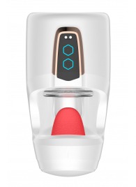 Белый мастурбатор с язычком и возвратно-поступательными движениями - Secwell - в Балашихе купить с доставкой