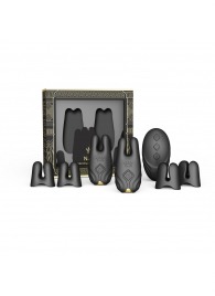 Черные виброзажимы на соски Nave - Zalo