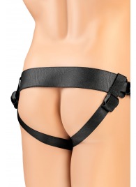 Телесный фаллопротез на черных ремнях Conall - 15 см. - ToyFa - купить с доставкой в Балашихе