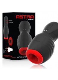 Черно-красный мастурбатор с вибрацией и всасыванием - JAMYJOB - в Балашихе купить с доставкой