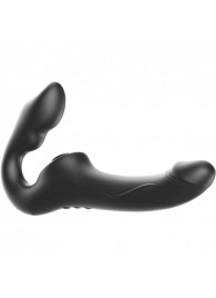 Черный безремневой страпон с 3 моторами - Ibiza - купить с доставкой в Балашихе