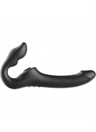 Черный безремневой страпон с 3 моторами - Ibiza - купить с доставкой в Балашихе