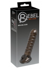 Насадка на пенис Rebel smoke с рёбрышками и отверстием под мошонку - Orion - в Балашихе купить с доставкой