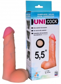 Фаллическая насадка Харнесс UNICOCK 5,5  - 17 см. - LOVETOY (А-Полимер) - купить с доставкой в Балашихе