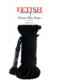 Черная веревка для фиксации Deluxe Silky Rope - 9,75 м. - Pipedream - купить с доставкой в Балашихе
