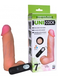 Фаллическая насадка Харнесс UNICOCK 7  с вибрацией - 19 см. - LOVETOY (А-Полимер) - купить с доставкой в Балашихе