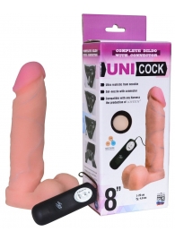 Фаллическая насадка Харнесс UNICOCK 8  с вибрацией - 20 см. - LOVETOY (А-Полимер) - купить с доставкой в Балашихе