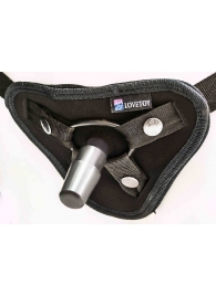 Страпон с 2 насадками и вибрацией UniStrap - 20 и 18 см. - LOVETOY (А-Полимер) - купить с доставкой в Балашихе