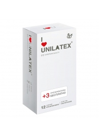 Ультратонкие презервативы Unilatex Ultra Thin - 12 шт. + 3 шт. в подарок - Unilatex - купить с доставкой в Балашихе
