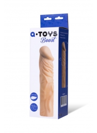 Насадка с ярко выраженной головкой и рельефным стволом - 19 см. - A-toys - в Балашихе купить с доставкой