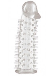 Прозрачная насадка на половой член с закрытой головкой и шипами - 12,5 см. - ToyFa - в Балашихе купить с доставкой