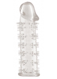 Гелевая прозрачная насадка с шипами - 12 см. - Toyfa Basic - в Балашихе купить с доставкой