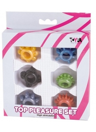 Набор из 6 разноцветных эрекционных колец - Toyfa Basic - в Балашихе купить с доставкой