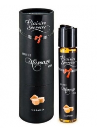 Массажное масло с ароматом карамели Huile de Massage Gourmande Caramel - 59 мл. - Plaisir Secret - купить с доставкой в Балашихе