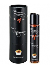 Массажное масло с ароматом крем брюле Huile de Massage Gourmande Creme Brulée - 59 мл. - Plaisir Secret - купить с доставкой в Балашихе
