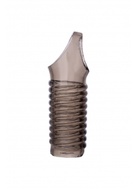 Дымчатая насадка с рёбрышками и подхватом мошонки ToyFa XLover - 12,5 см. - ToyFa - в Балашихе купить с доставкой