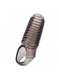 Дымчатая насадка с рёбрышками и подхватом мошонки ToyFa XLover - 12,5 см. - ToyFa - в Балашихе купить с доставкой