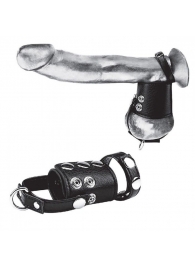 Кольцо на член и мошонку Cock Ring With 2  Ball Stretcher And Optional Weight Ring - BlueLine - в Балашихе купить с доставкой