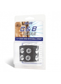 Ремень на член и мошонку 1.5  Cock Ring With Ball Strap - BlueLine - купить с доставкой в Балашихе