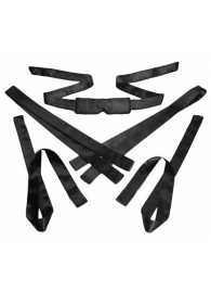 Бондажный набор из сатиновых лент Bordeaux 5 Piece Satin Bondage Set - XR Brands - купить с доставкой в Балашихе