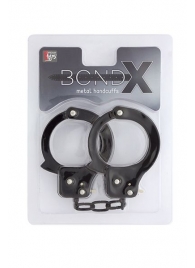 Чёрные наручники из листового металла BONDX METAL CUFFS BLACK - Dream Toys - купить с доставкой в Балашихе