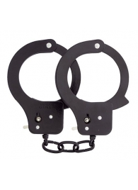 Чёрные наручники из листового металла BONDX METAL CUFFS BLACK - Dream Toys - купить с доставкой в Балашихе