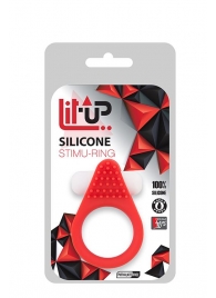 Красное эрекционное кольцо LIT-UP SILICONE STIMU RING 1 RED - Dream Toys - в Балашихе купить с доставкой