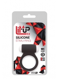 Чёрное эрекционное виброкольцо LIT-UP SILICONE STIMU RING 3 BLACK - Dream Toys - в Балашихе купить с доставкой