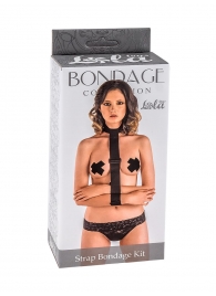 Ошейник с длинной лентой и наручниками Strap Bondage Kit One Size - Lola Games - купить с доставкой в Балашихе
