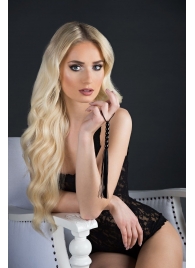 Чёрная мини-плеть из резины Rubber Mini Whip - 22 см. - Blush Novelties - купить с доставкой в Балашихе