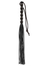 Чёрная мини-плеть из резины Rubber Mini Whip - 22 см. - Blush Novelties - купить с доставкой в Балашихе