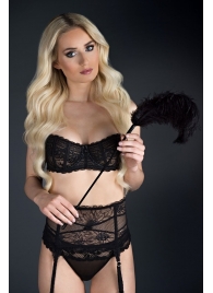 Стек с большим чёрным пером Large Feather Tickler - 65 см. - Blush Novelties - купить с доставкой в Балашихе