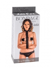 Ошейник с длинной лентой и наручниками Strap Bondage Kit Plus Size - Lola Games - купить с доставкой в Балашихе